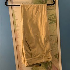 White Slim Straight Pants